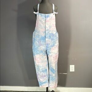 Jordache Pastel Tie-Dye overalls vintage from 80’s women’s size medium adorable!